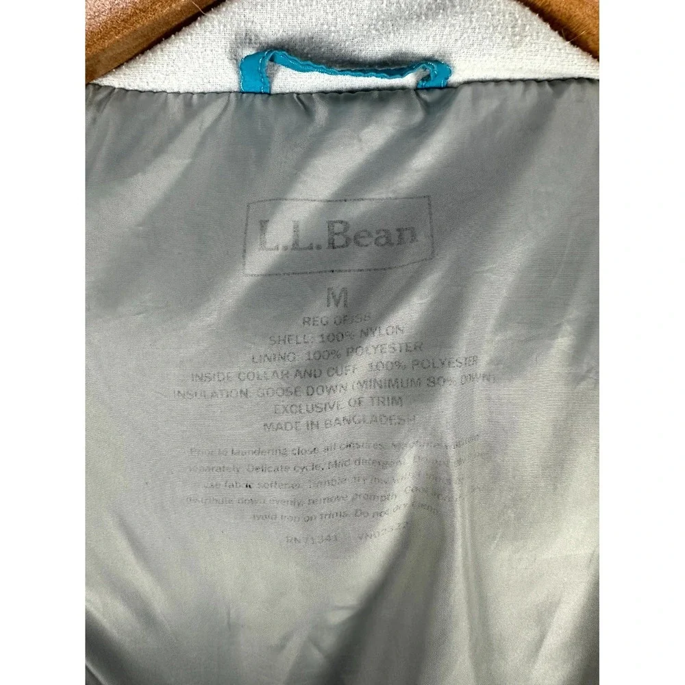 LL Bean Puffer Jacket Womens Medium‎ Blue Goose Down Performance Hiking Ski